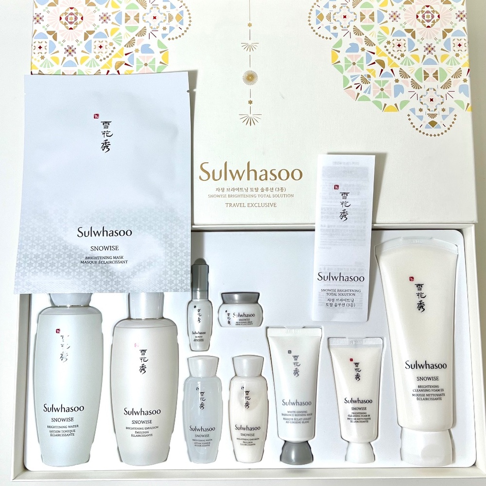 NEW Sulwhasoo 10 pieces Snowise Brightening Total Solution -Exclusive Travel Set